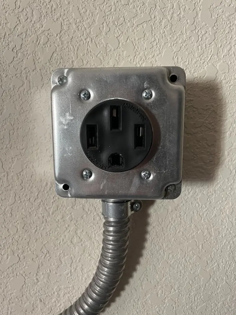 NEMA 14-50 outlet installed for Electrical Panel Upgrade in Thompson